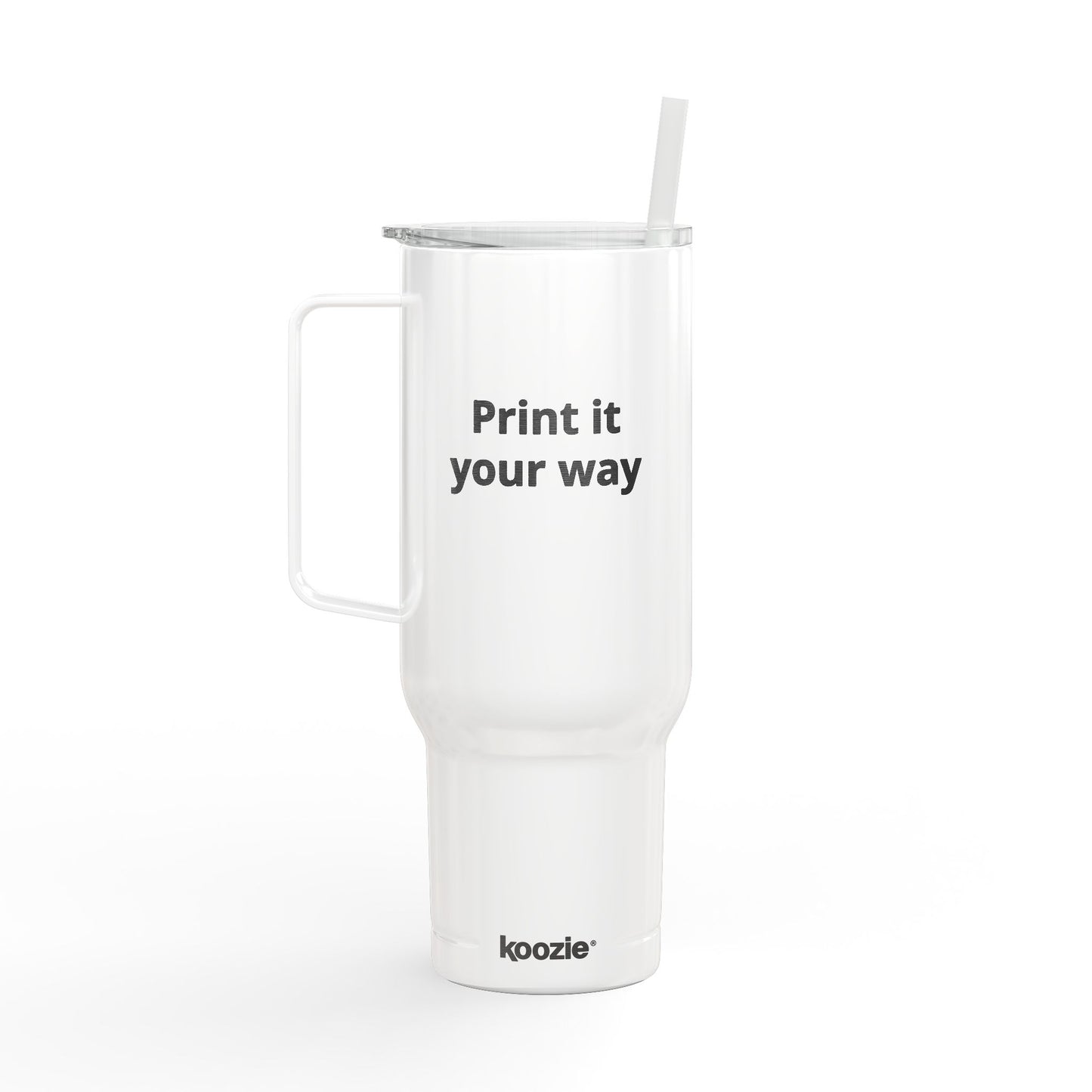 40oz Engraved Insulated Tumbler with Lid & Straw — Customizable Travel Mug