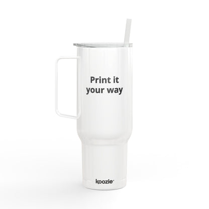 40oz Engraved Insulated Tumbler with Lid & Straw — Customizable Travel Mug