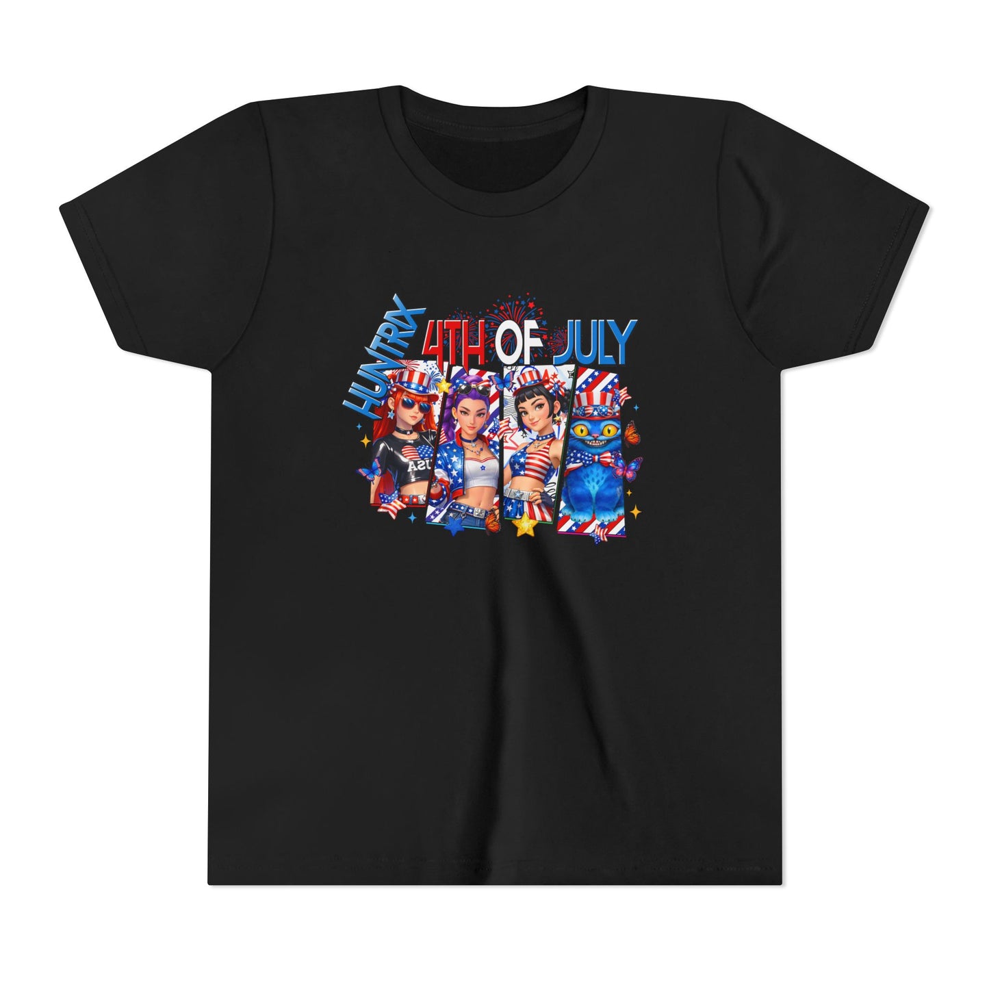 Youth Tee - 4th of July Patriotic Fireworks Graphic