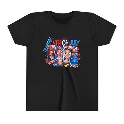 Youth Tee - 4th of July Patriotic Fireworks Graphic