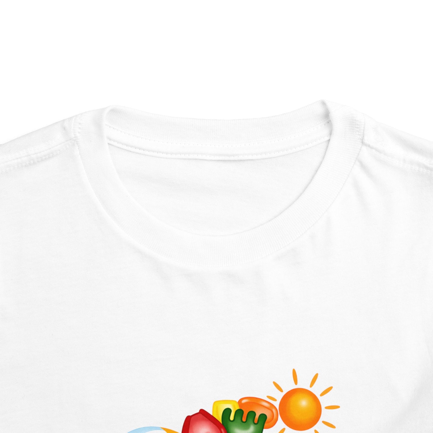 Toddler Tee — Colorful Beach Crab & Sand Pail Summer Shirt