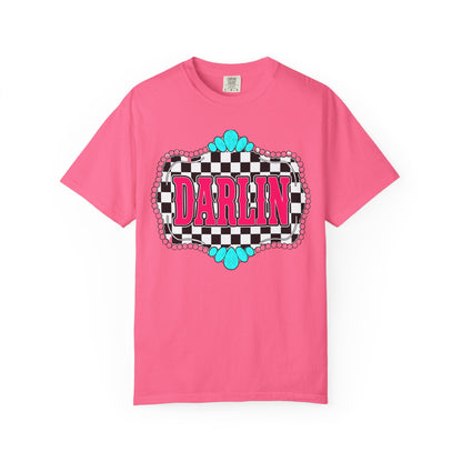 Darlin' Checkerboard Graphic T-Shirt