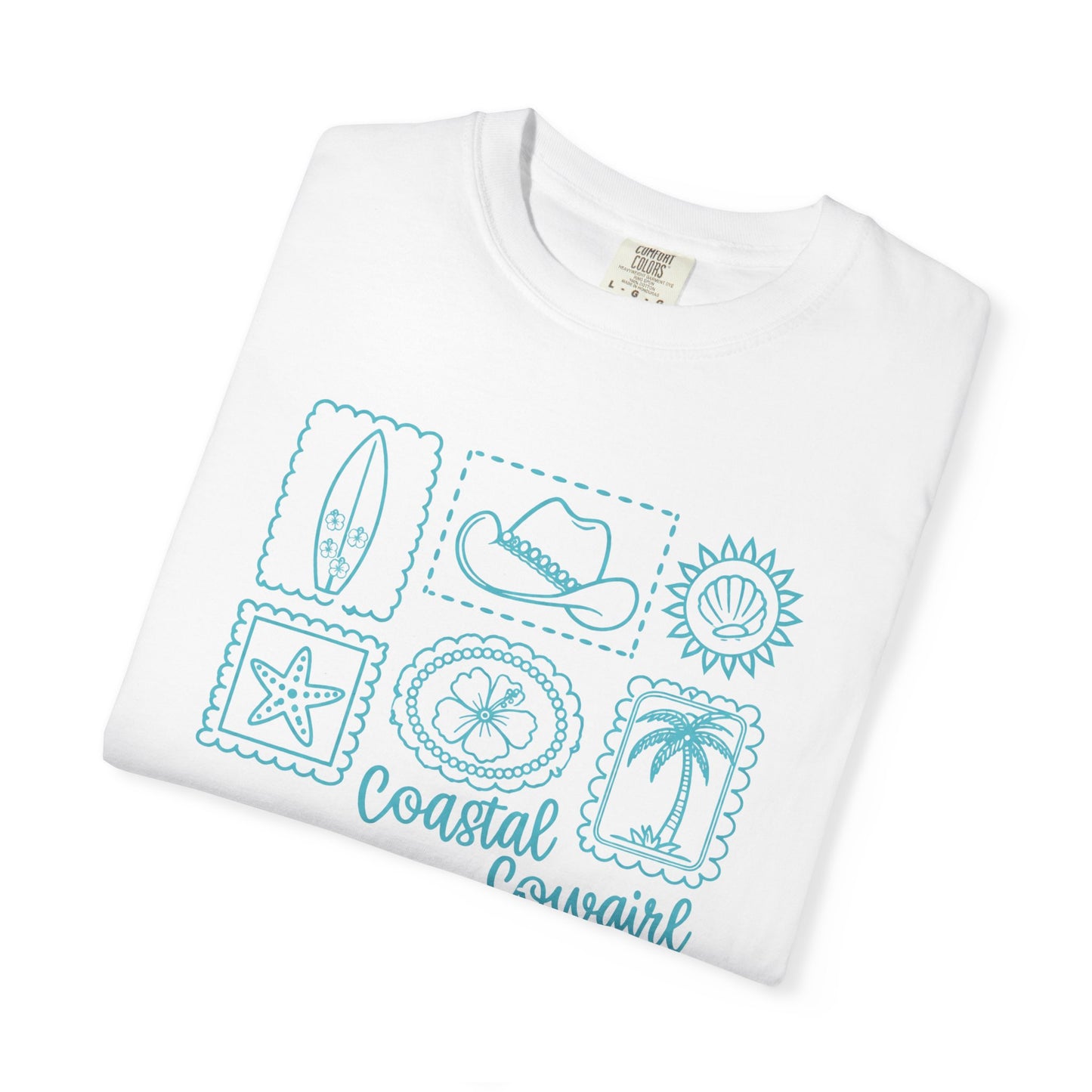 Coastal Cowgirl T-Shirt — Beachy Surf & Western Stamp Graphic Tee