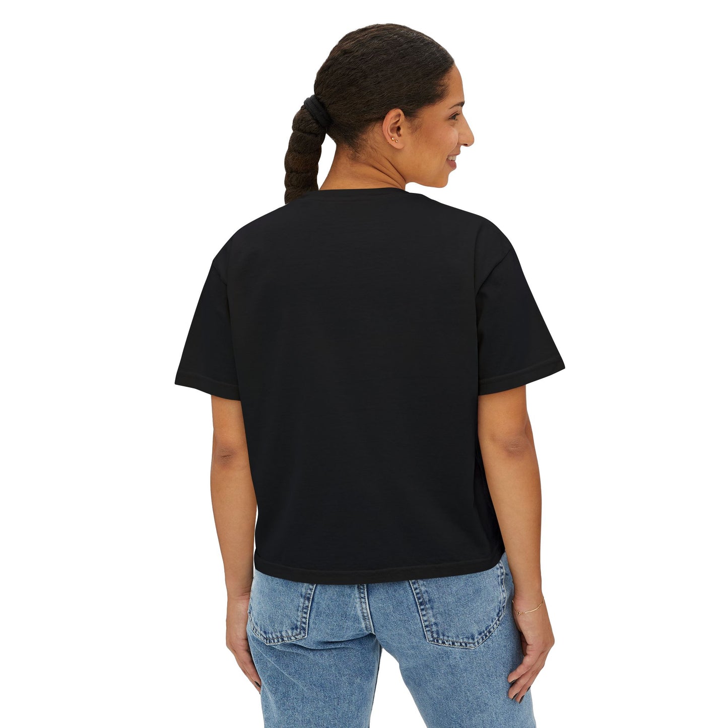 Retro Neon Makeup Graphic Tee — Women's Boxy Tee