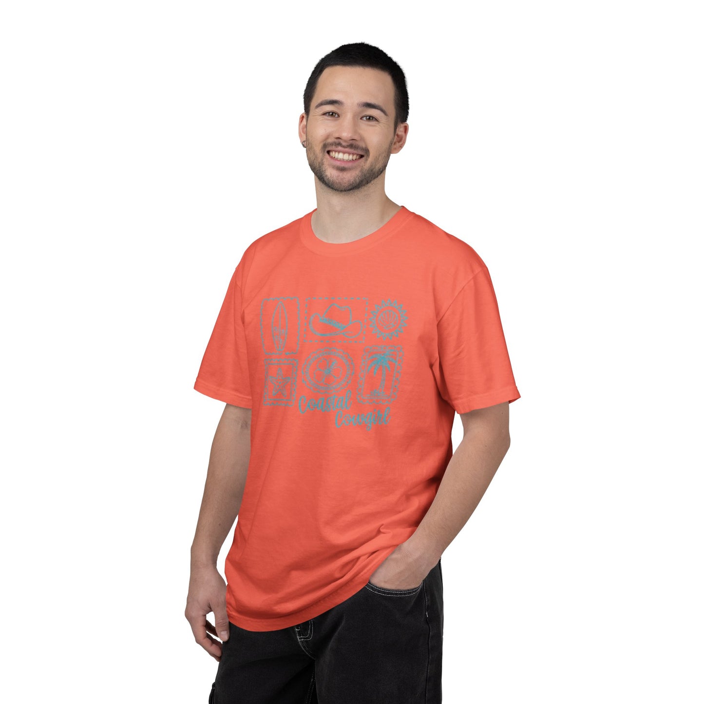 Coastal Cowgirl T-Shirt — Beachy Surf & Western Stamp Graphic Tee