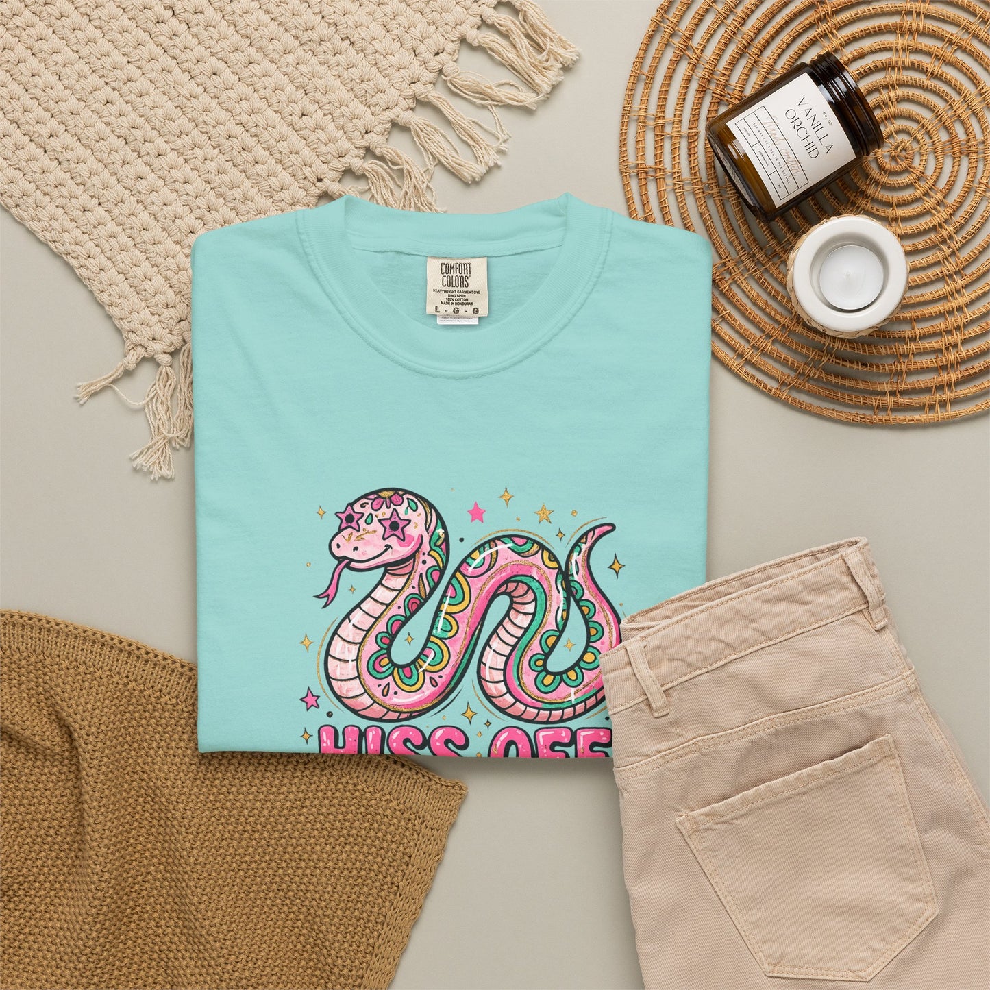 Snake "Hiss Off" Graphic T-Shirt — Retro Cute Reptile Tee