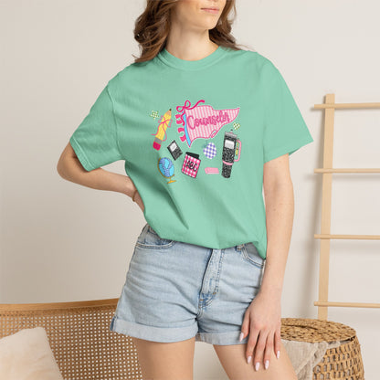 Retro Teen Essentials Graphic T-Shirt — 'Cassette' Collage Design
