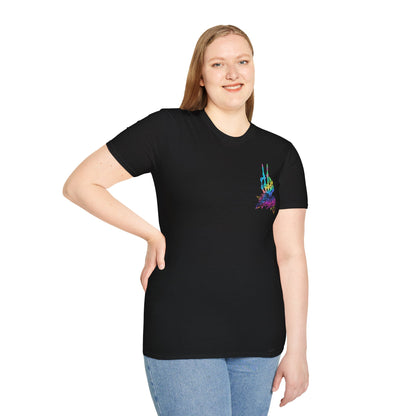 T-Shirt — 'On My Husband's Last Nerve' Rainbow Skeleton Graphic Tee