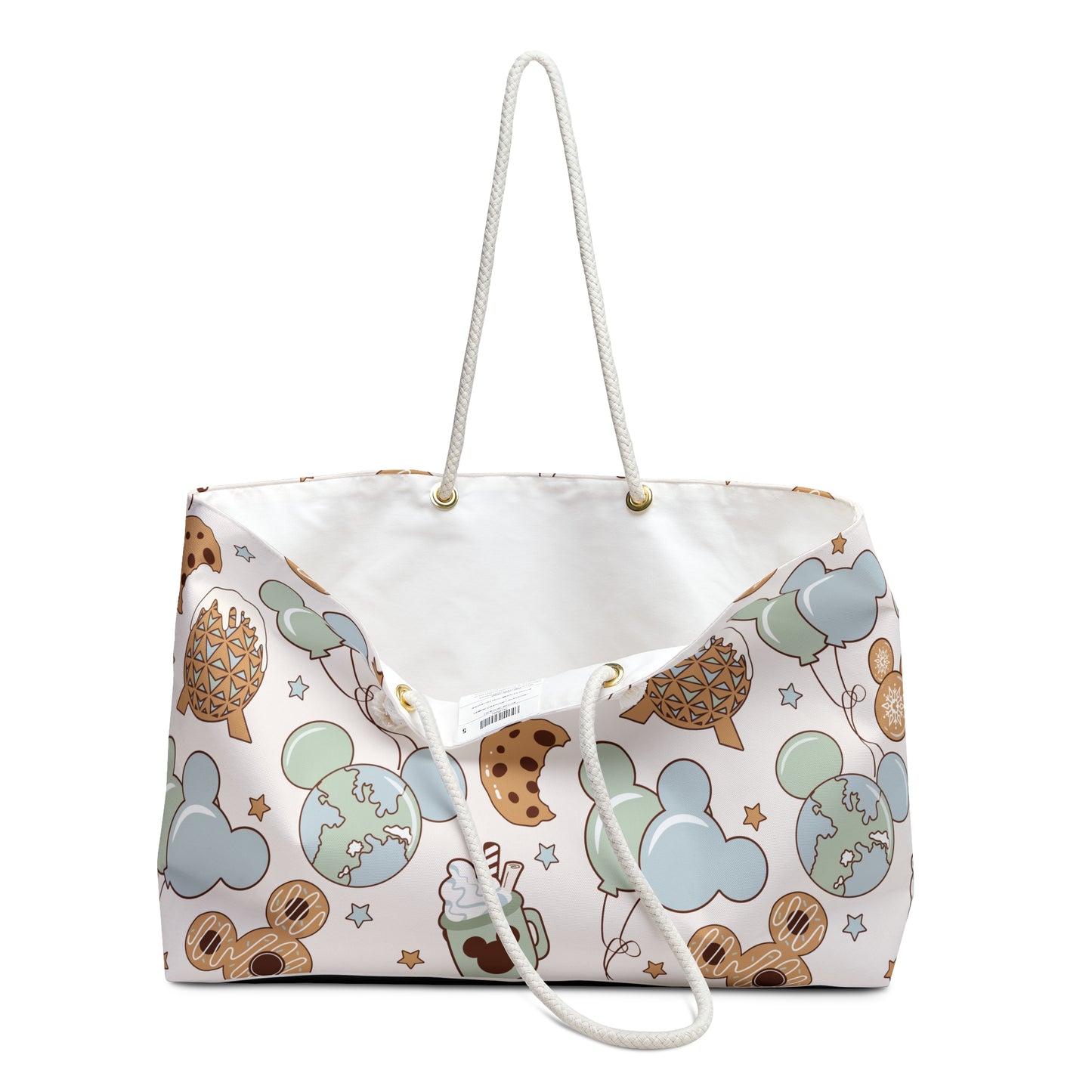 Disney Snacks Pattern Weekender Bag – Cute Parks-Inspired Travel Tote