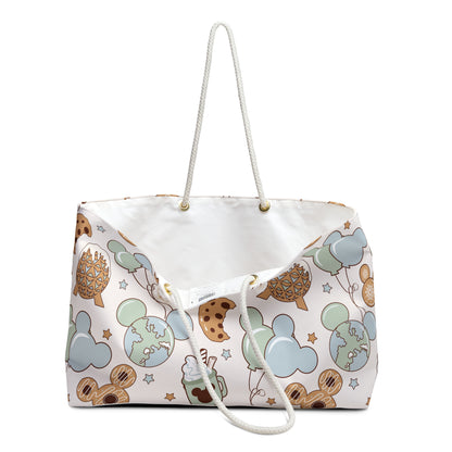 Disney Snacks Pattern Weekender Bag – Cute Parks-Inspired Travel Tote