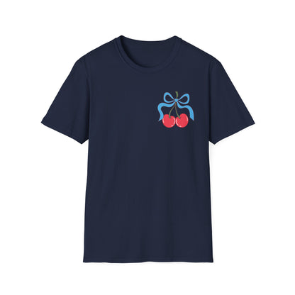 Patriotic Cherry T-Shirt — USA 1776 Fourth of July Graphic Tee