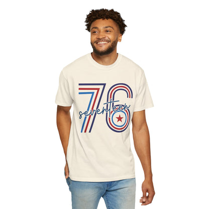 Seventeen Retro 78 Tee — Vintage Red, White & Blue Athletic Graphic T-Shirt