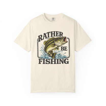 Rather Be Fishing T-Shirt — Bass Graphic Fishing Tee