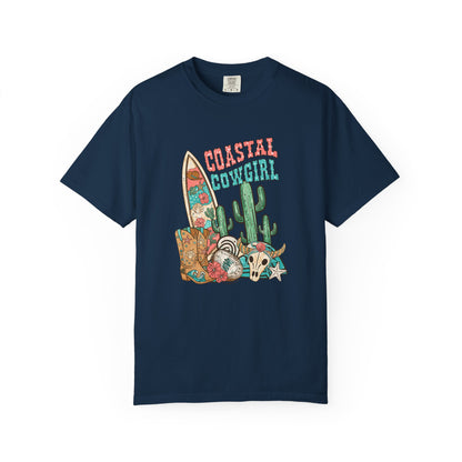 Coastal Cowgirl T-Shirt — Vintage Surf & Cactus Beach Graphic