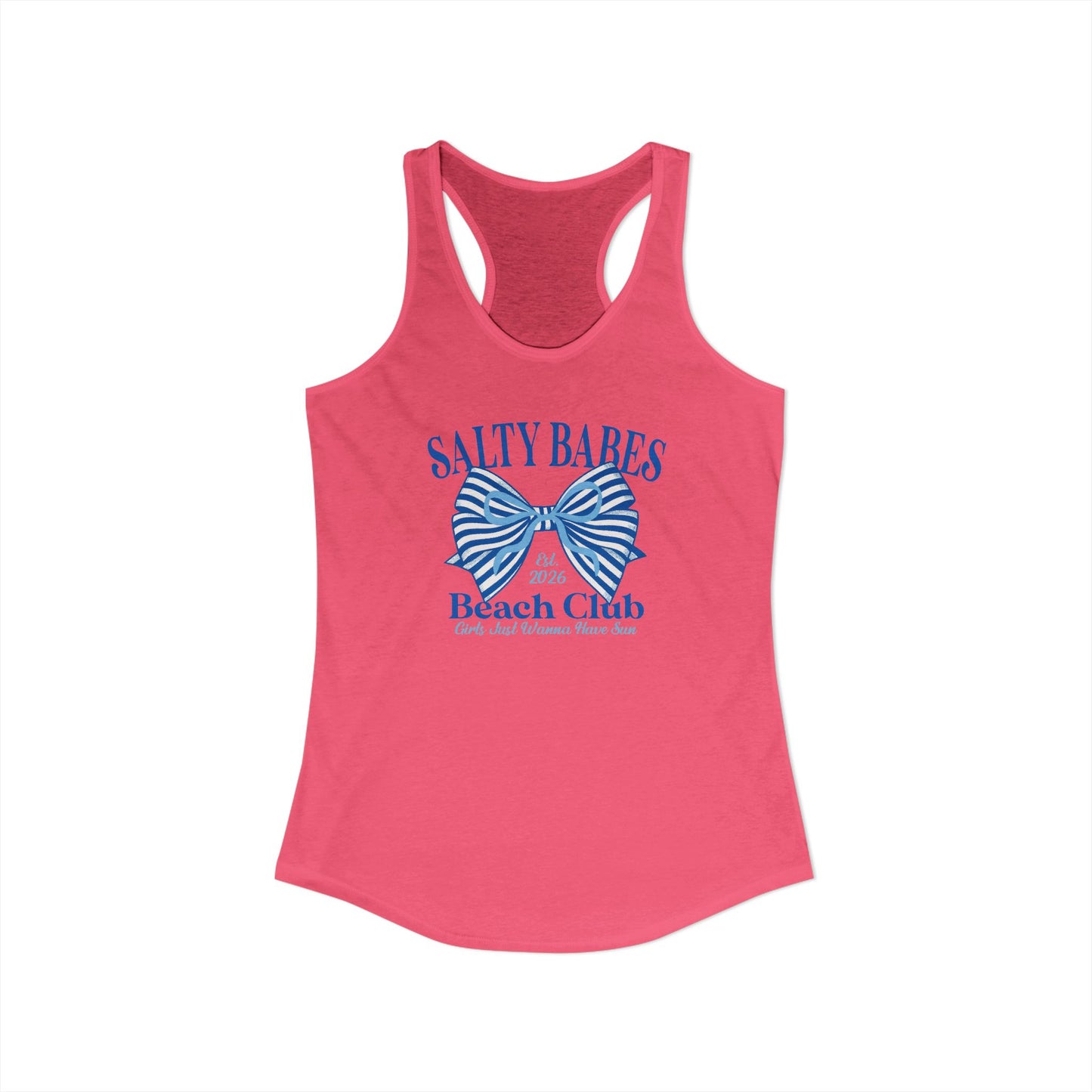 Salty babes blue Racerback Tank