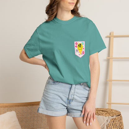 Social Moms Club T-Shirt — Colorful Retro Pocket Graphic Tee