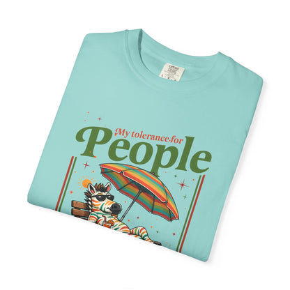 T-Shirt — "No Vibes For People" Relaxing Beach Lounger Graphic Tee