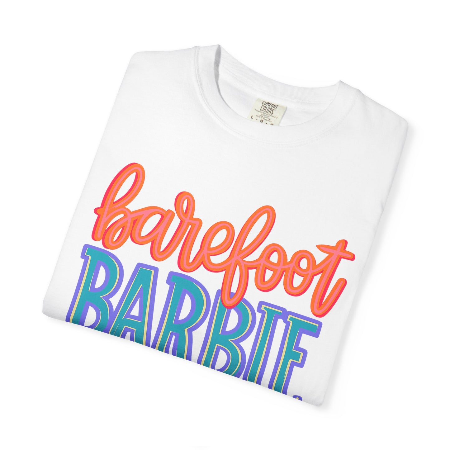 Barefoot Barbie T-Shirt — Retro Colorblock Graphic Tee