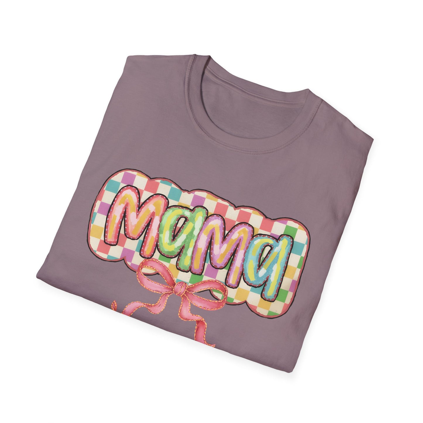 Mama Balloon Graphic Tee — Colorful Pastel Celebration Shirt for Moms
