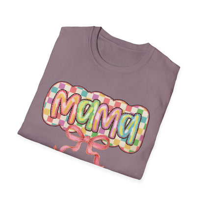 Mama Balloon Graphic Tee — Colorful Pastel Celebration Shirt for Moms