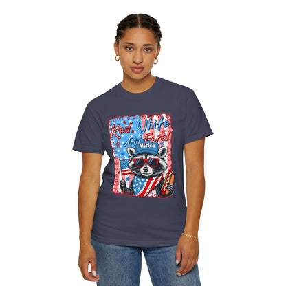 Patriotic Raccoon 'Red, White And Fear'd Merica' T-Shirt