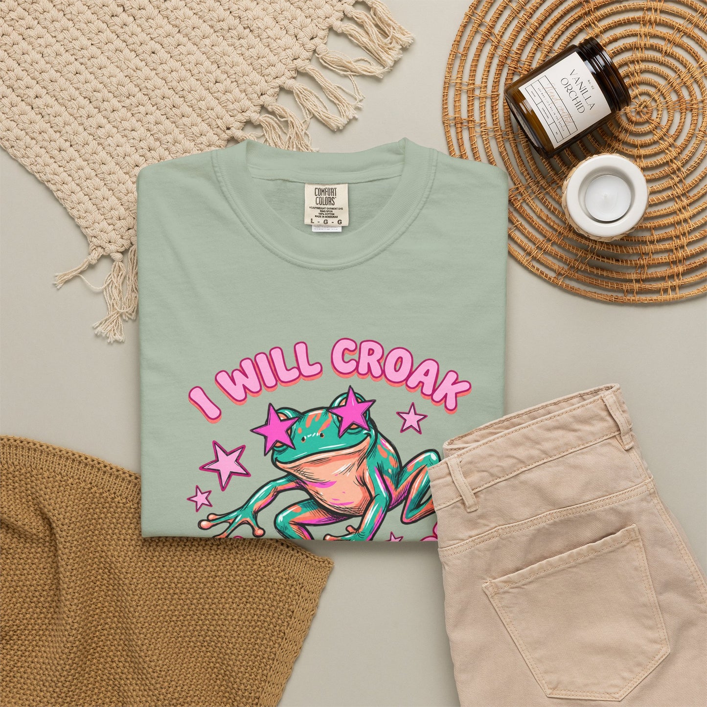 I Will Croak Before Care T-Shirt — Cute Froggy Graphic Tee