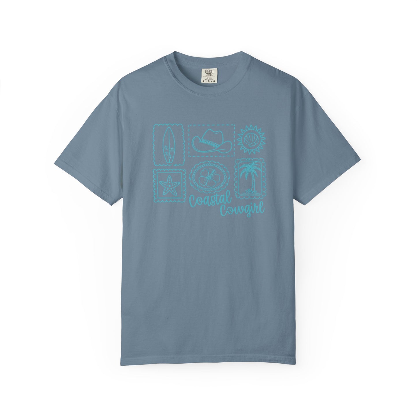 Coastal Cowgirl T-Shirt — Beachy Surf & Western Stamp Graphic Tee