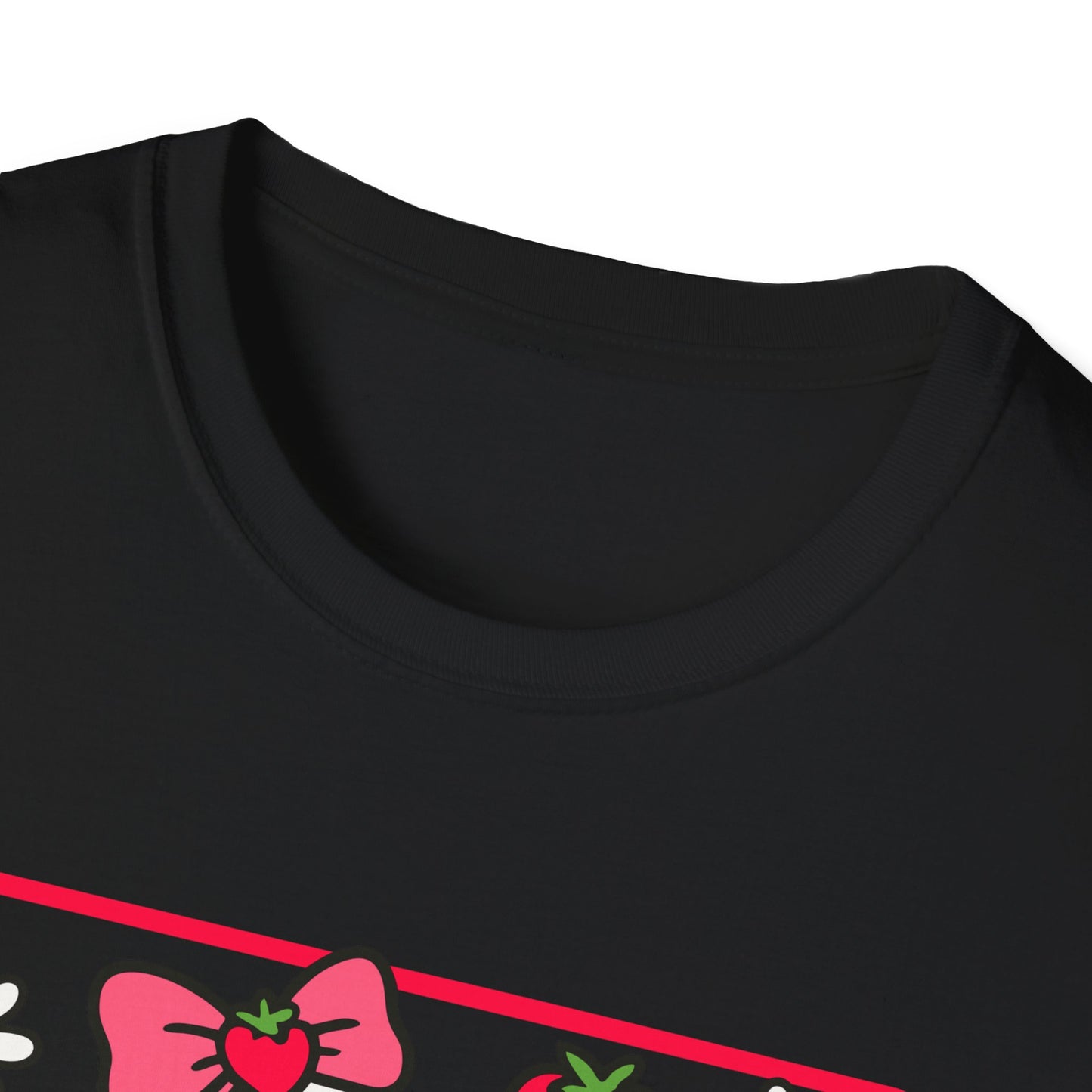 Cute Goose on Scooter T‑Shirt — Strawberry & Bow Graphic Tee