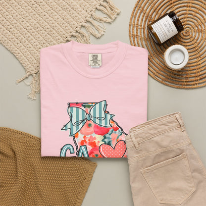 Georgia Floral State T-Shirt — GA Heart Bow Design