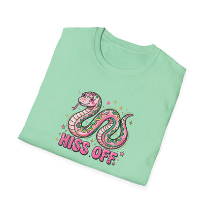 Hiss Off Snake T-Shirt – Cute Pink Cartoon Snake Graphic Tee