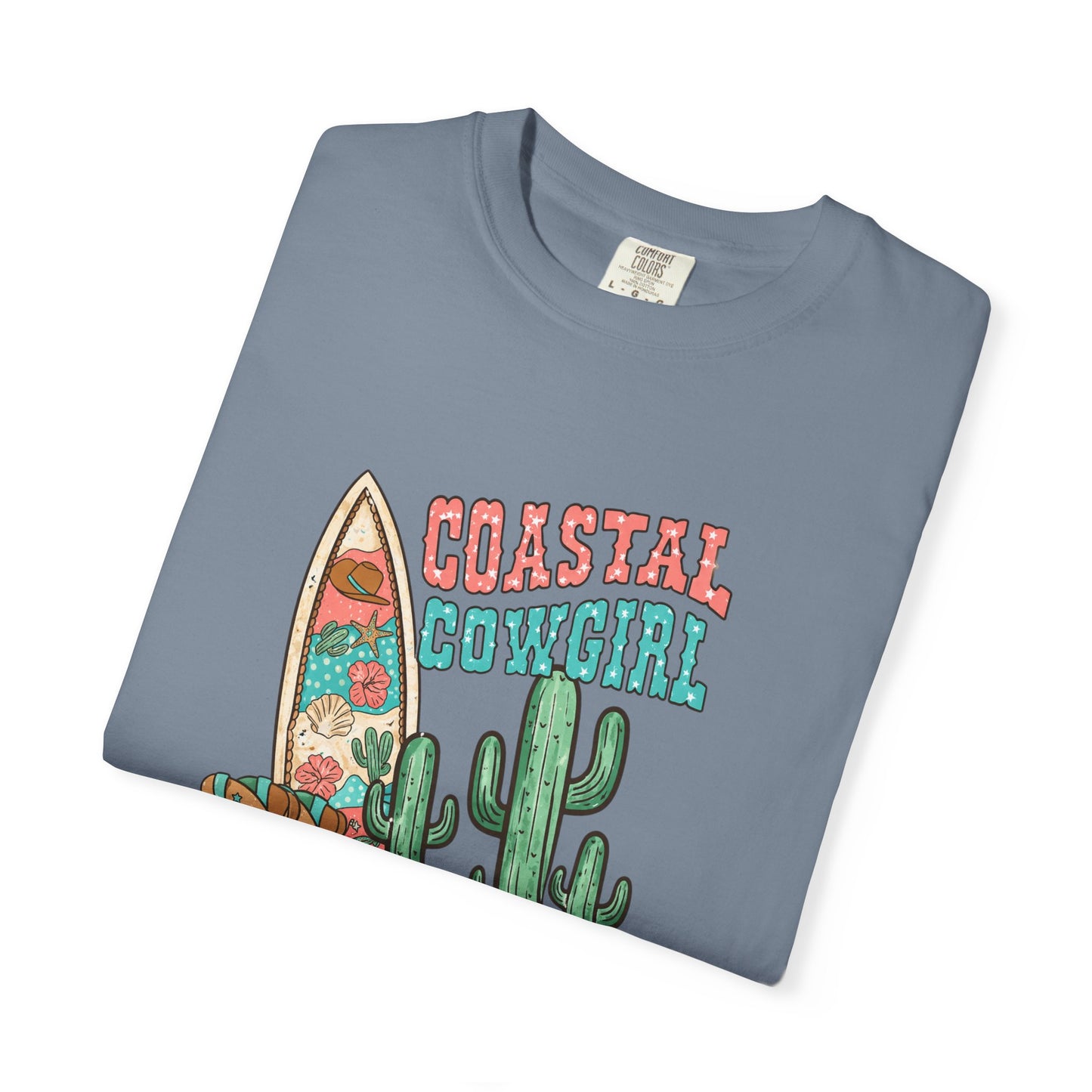 Coastal Cowgirl T-Shirt — Vintage Surf & Cactus Beach Graphic