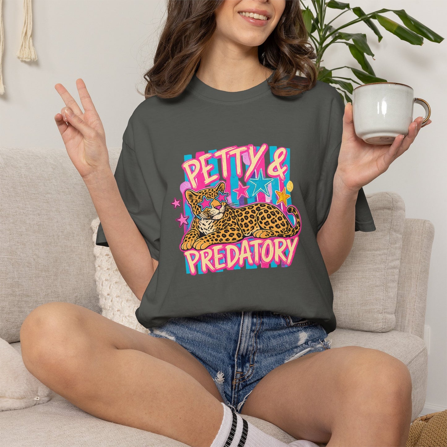 Petty & Predatory Leopard Graphic T-Shirt