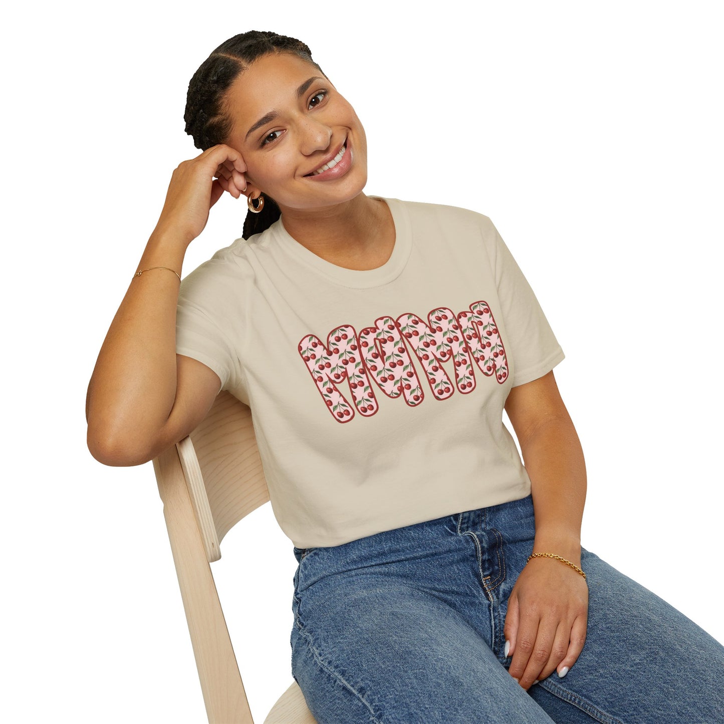 Mama Floral Band T-Shirt — Cute Mom Shirt with Pink Flower Pattern