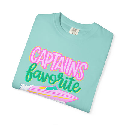 Captain's Favorite T-Shirt — Retro Boat Graphic, Nautical Vacation Tee