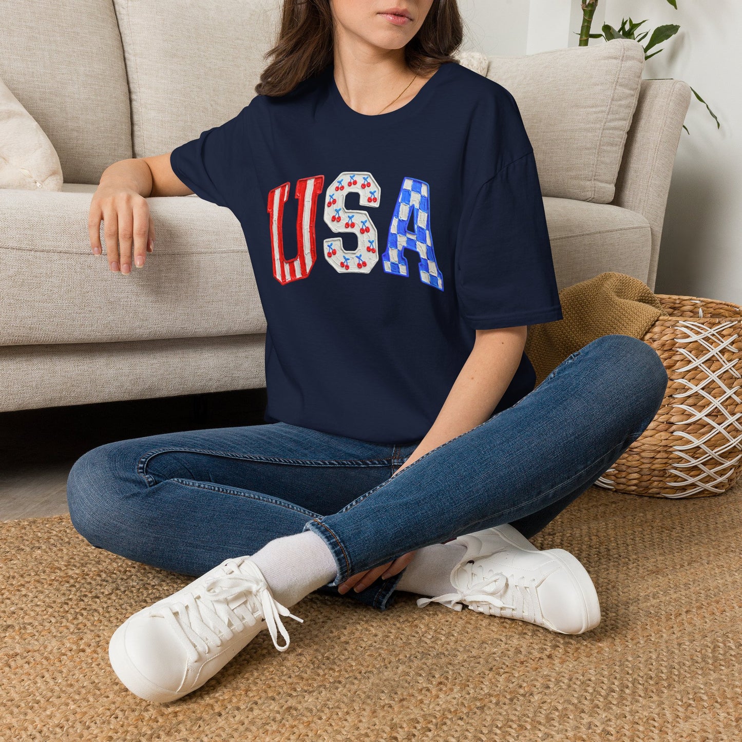 USA Graphic T-Shirt — Red White & Blue Patriotic 4th of July Tee