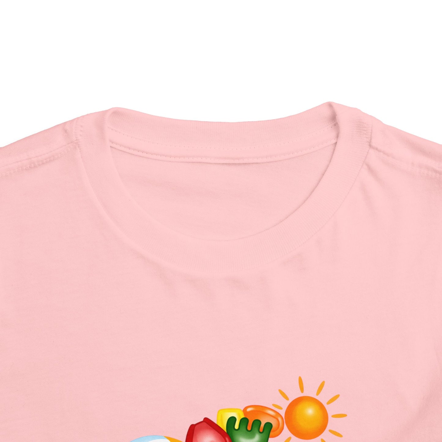 Toddler Tee — Colorful Beach Crab & Sand Pail Summer Shirt
