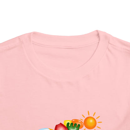 Toddler Tee — Colorful Beach Crab & Sand Pail Summer Shirt
