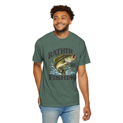 Rather Be Fishing T-Shirt — Bass Graphic Fishing Tee