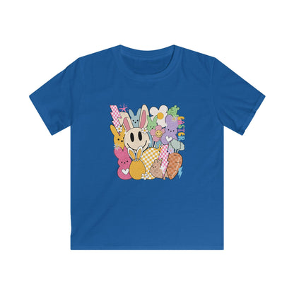 Kids Bunny Patchwork Tee — Cute Pastel Easter Bunny Graphic T‑Shirt