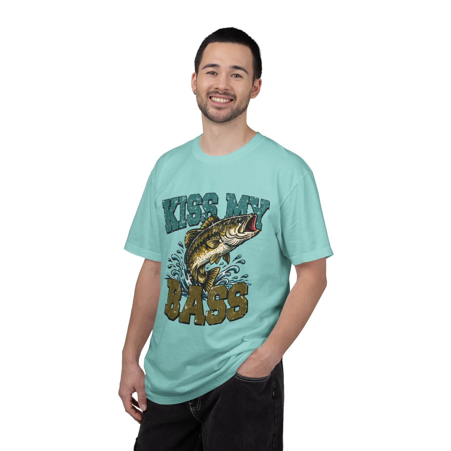 Kiss My Bass Fishing T-Shirt — Humorous Bass Angler Tee