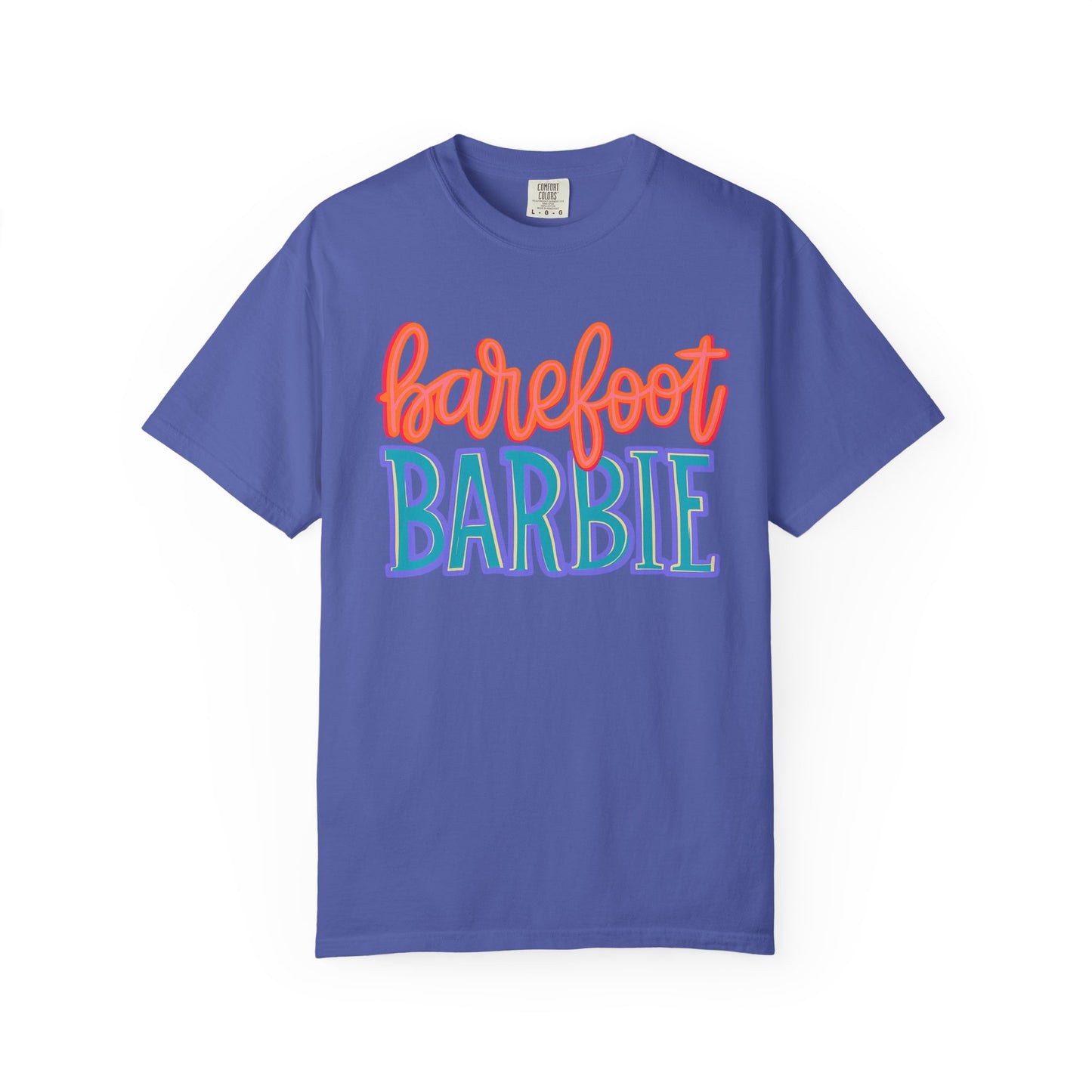 Barefoot Barbie T-Shirt — Retro Colorblock Graphic Tee