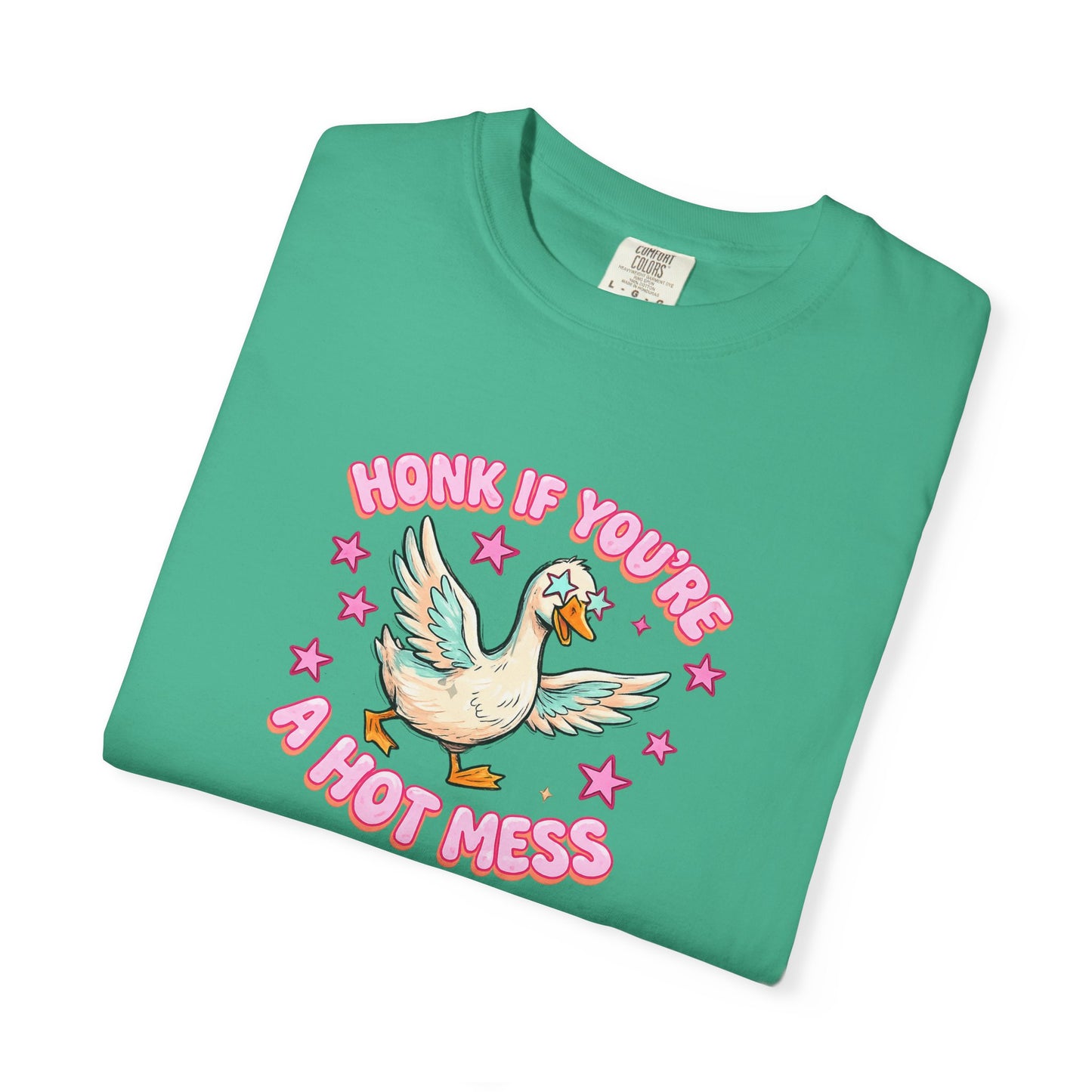 T-Shirt — 'Honk If You're A Hot Mess' Duck Graphic Tee