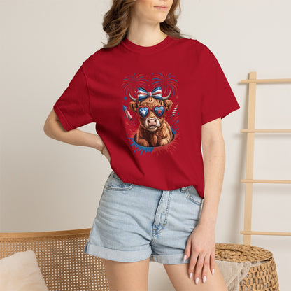 Patriotic Cowboy Bear T-Shirt — 4th of July Fireworks Graphic Tee