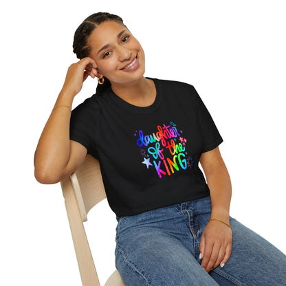 Daughter of the King Rainbow T-Shirt — Christian Faith Graphic Tee for Girls