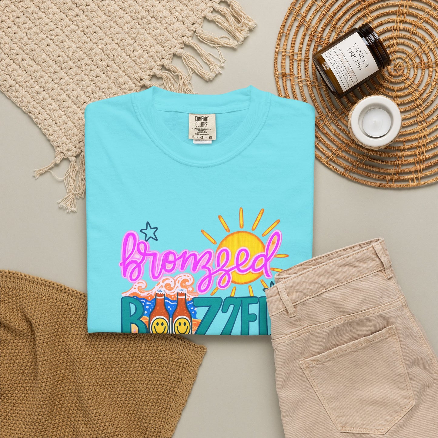 Bronzed & Buzzed T-Shirt – Summer Beach Cocktail Graphic Tee