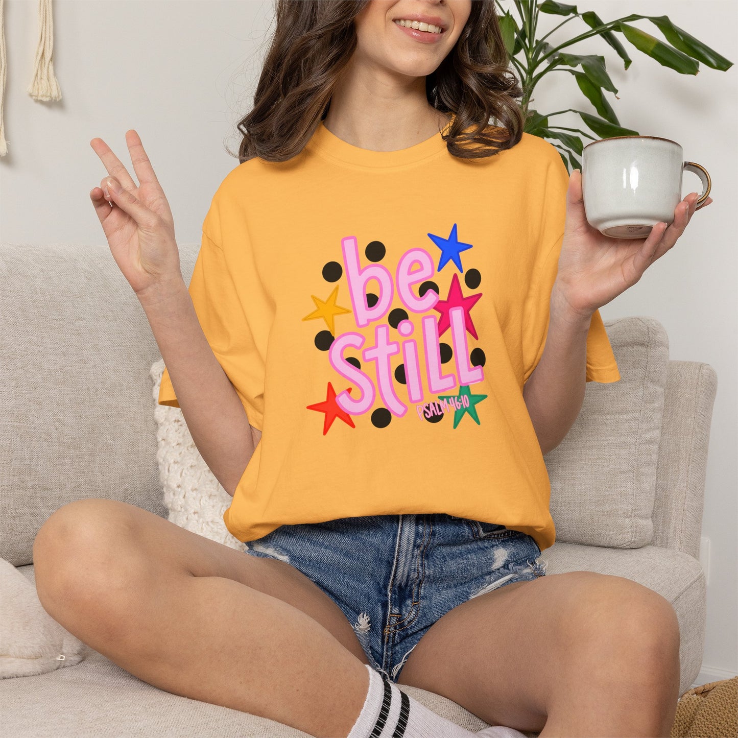 Be Still T-Shirt — Colorful Retro Stars Graphic Tee