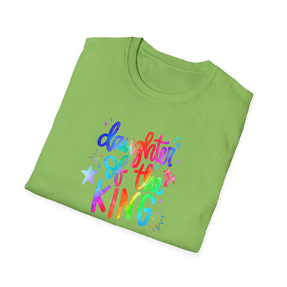 Daughter of the King Rainbow T-Shirt — Christian Faith Graphic Tee for Girls