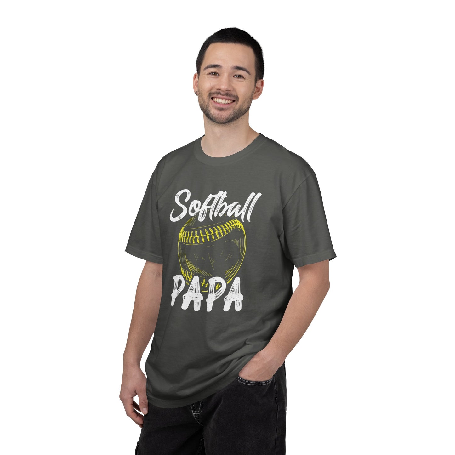 Softball Papa T-Shirt — Daddy Coach Dad Gift