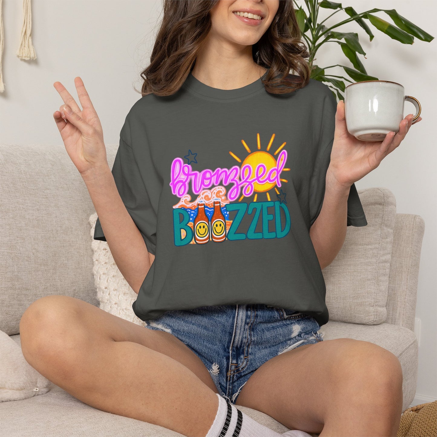 Bronzed & Buzzed T-Shirt – Summer Beach Cocktail Graphic Tee