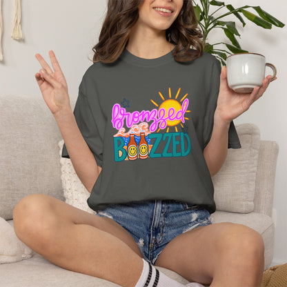 Bronzed & Buzzed T-Shirt – Summer Beach Cocktail Graphic Tee